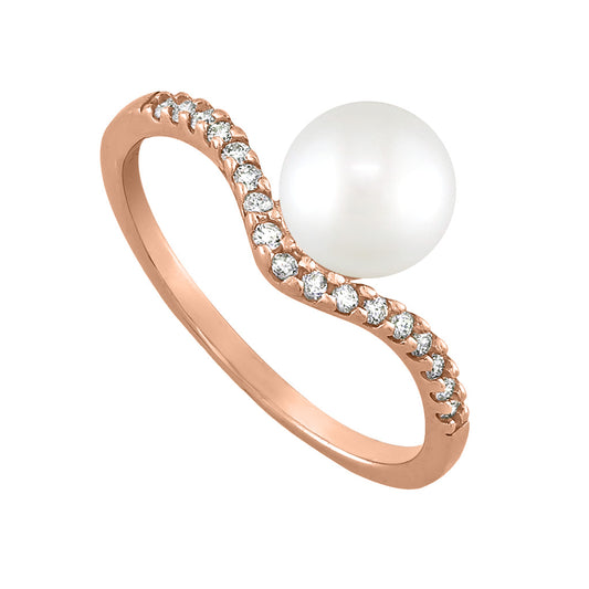 04406 - 14K Rose Gold - Chevron Ring