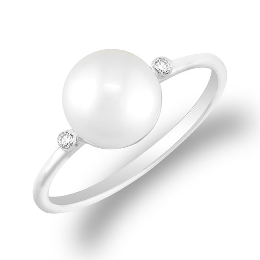 02917 - 14K White Gold - Classic Ring, Size 7