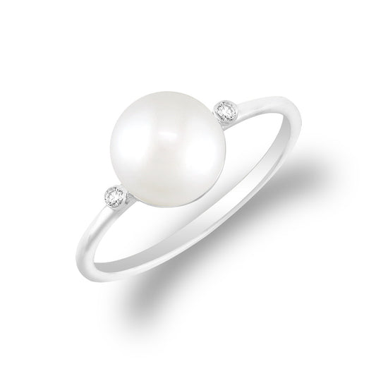 02915 - 14K White Gold - Classic Ring, Size 5