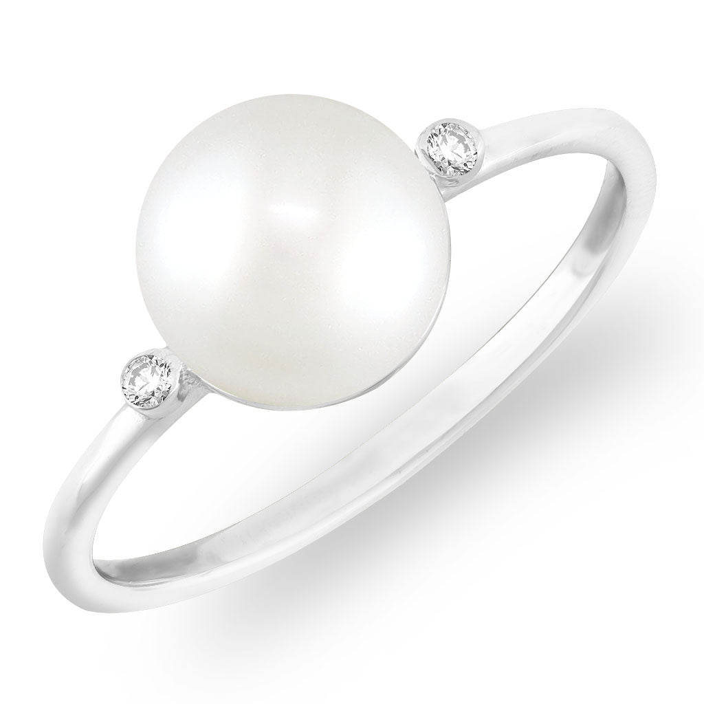 02918 - 14K White Gold - Classic Ring, Size 8