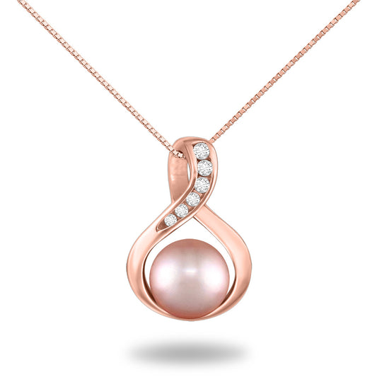 43647 - 14K Rose Gold - Infinity Pendant