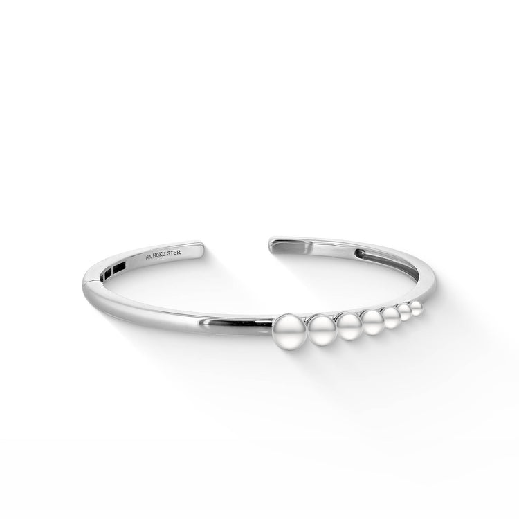 44509 - Sterling Silver - White Freshwater Pearl Cuff Bracelet