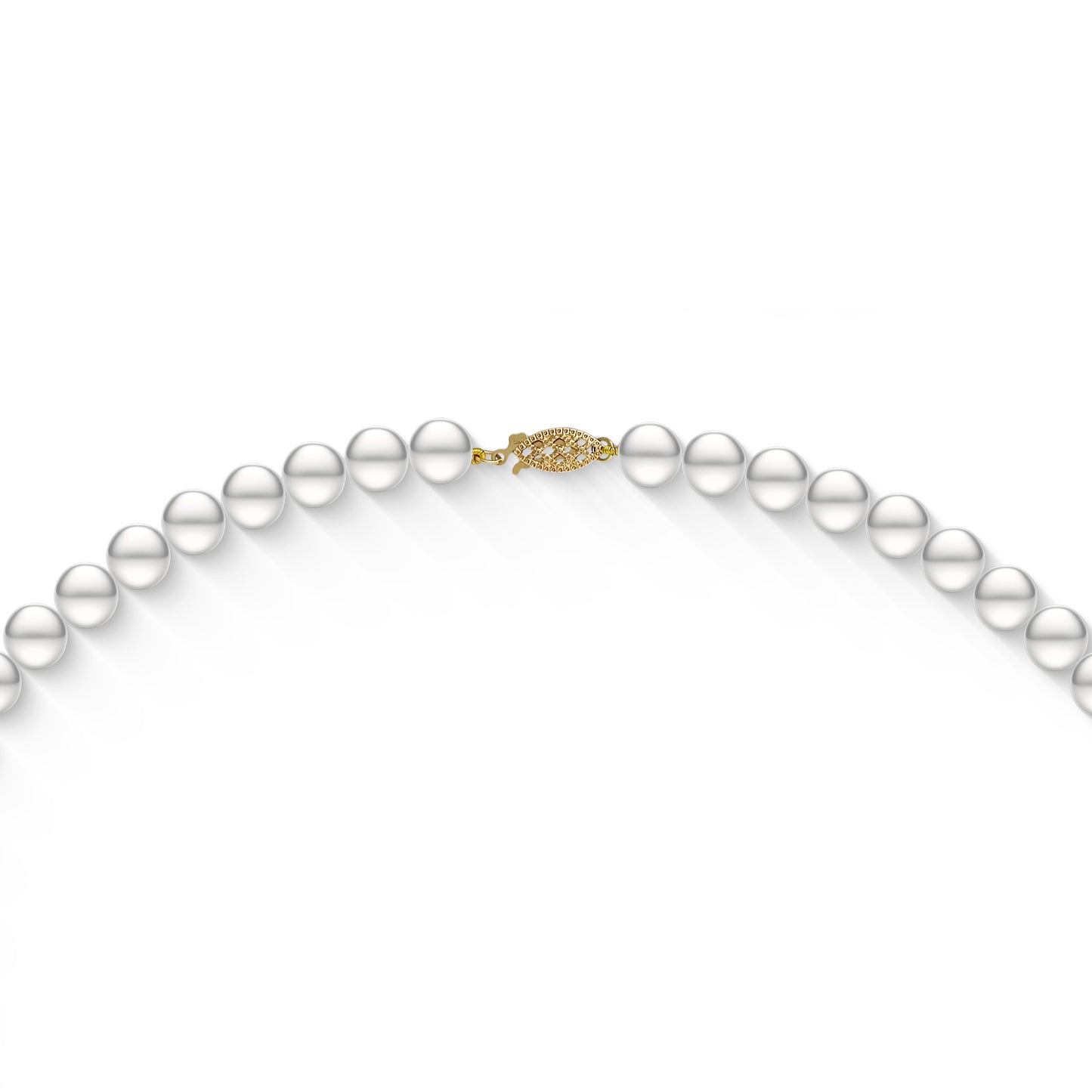 773199 - 14K Yellow Gold - White Freshwater Pearl Necklace Strand